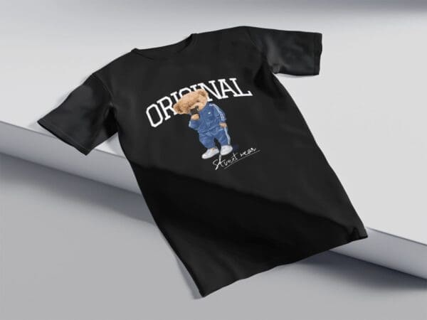 T-Shirt Czarna Koszulka Misie #73