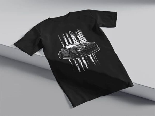 T-Shirt Czarna Koszulka Ford Mustang