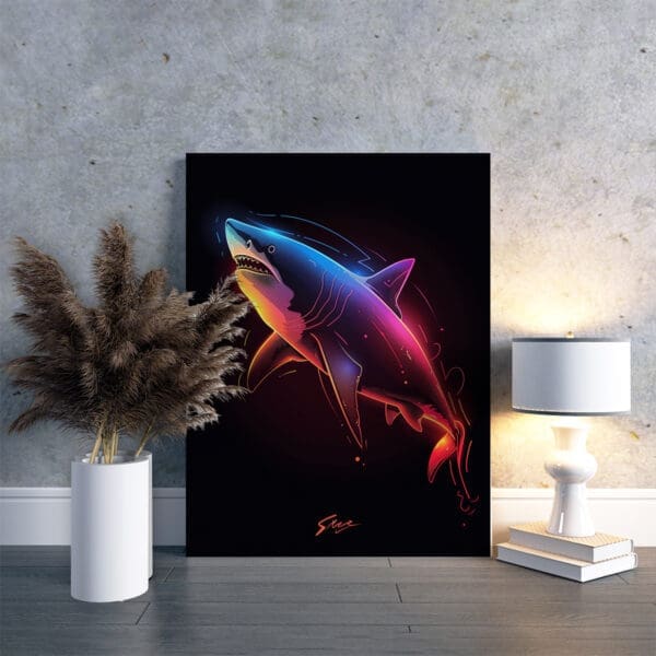 Fotoobraz Neon Shark #94 60x40cm