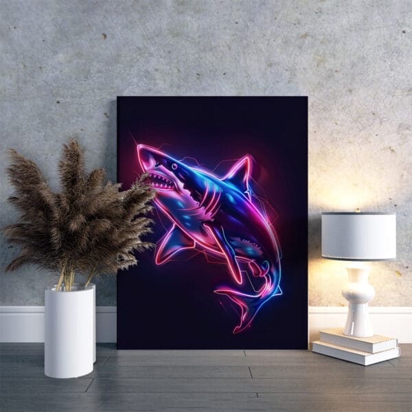 Fotoobraz Neon Shark #95 60x40cm